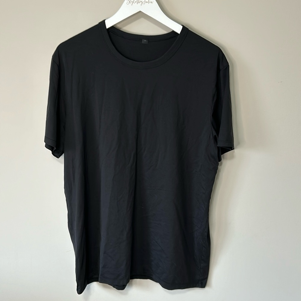 LULULEMON Mens Crewneck TShirt Black Short Sleeve Top Sz XL